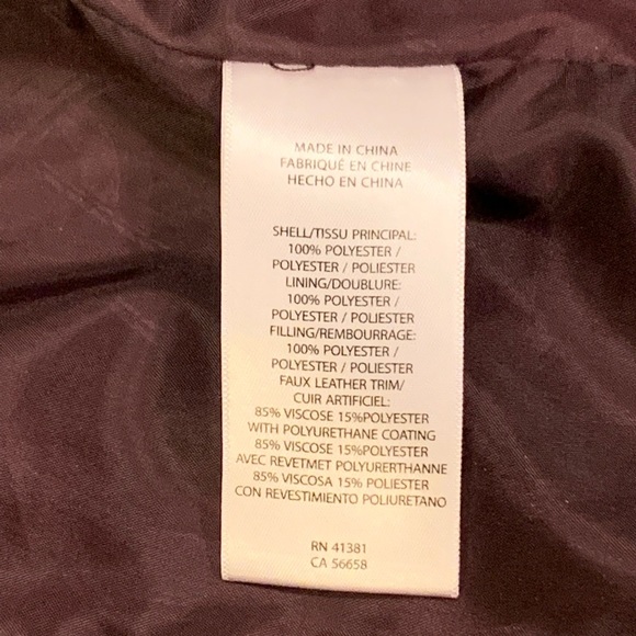 Lauren Ralph Lauren quilted coat with faux leather - Picture 8 of 8